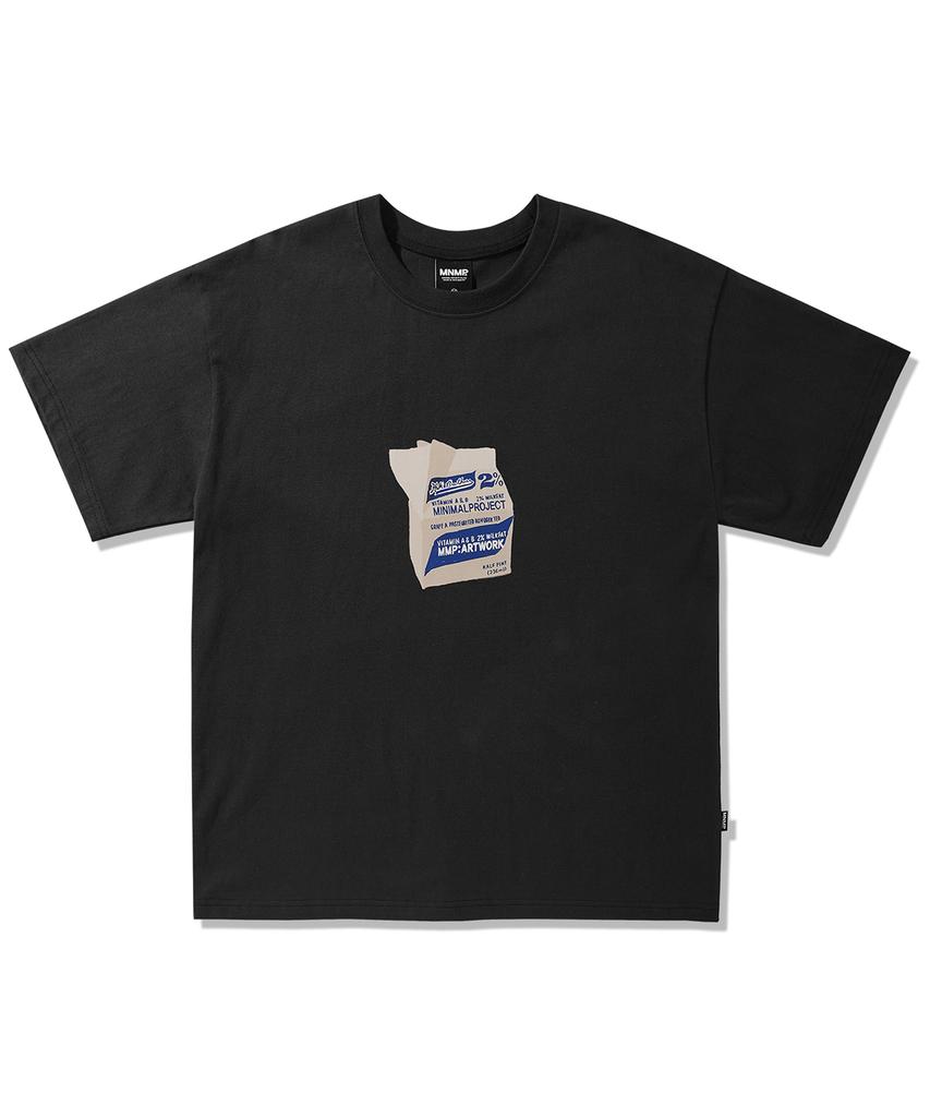 MINIMALPROJECT Retro Artwork Short Sleeve T-Shirt Mst172 [Black]