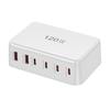 PD120W 4C2A Desktop Charger 4USB C 2USB A Port Fast Charging Hub Power Adapter for Multiple Devices ABS Housing
