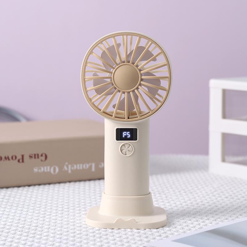 Portable Mini USB Desk Fan with Digital Display for Office, Student, Dorm