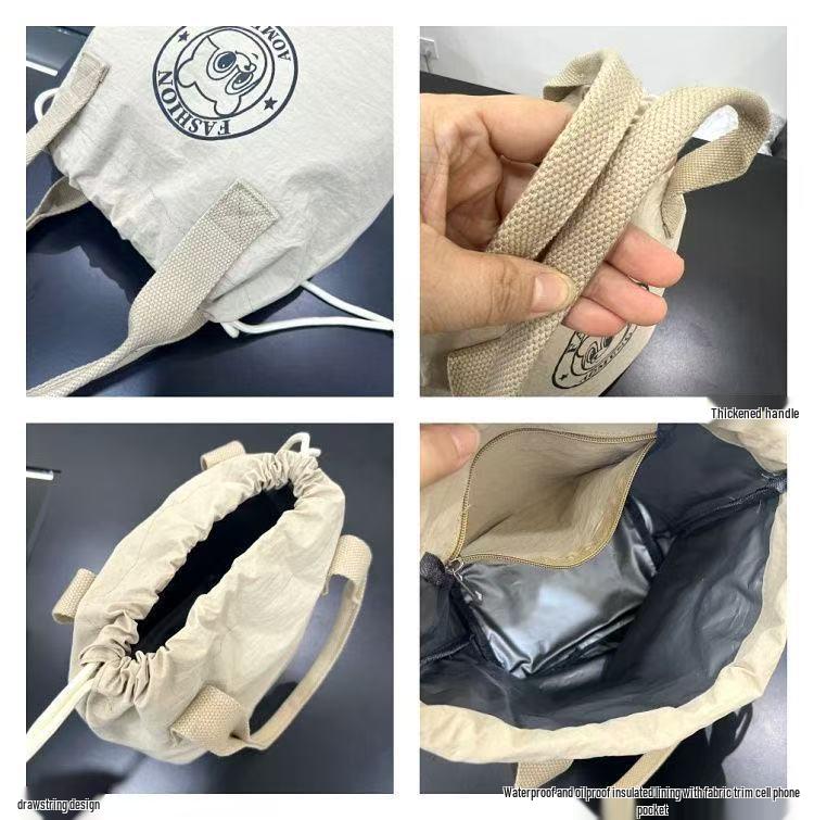 Isolerad Vattentät Dragskovels Tote Lunchväska för Arbete & Pendling