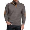 Men's Stand Up Collar Sweatshirt With Patchwork Casual Design