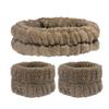 Plush Flannel Absorbent Wristbands & Splash-Proof Headband Set