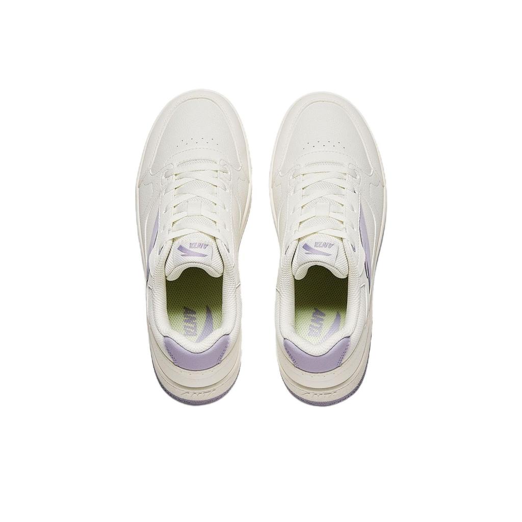 Anta Year 2 Simple Versatile Classic Comfortable Durable Lightweight Low-Top Skate Shoes Women sneaker White Purple 922548068-4