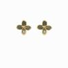 Retro Vintage Orange Blossom Stud Earrings: Elegant French Hong Kong Style for Early Spring