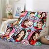 Coperta Kpop Twice Gruppo di Ragazze Moda Stampata Coperta in Flanella Regalo Divano Ufficio Letto Coperta Calda Camera da Letto Ragazze Copriletto