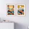 Abstract Modern Art Wall Painting with Frame for Living Room Bedroom Hall Office Framed Painting for Wall Decoration - Wall Decor for Home Set of 4