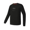 Fitness Series Classic Casual Sports Training Loose Pullover Crewneck Sweatshirt Men Sweatshirt Deep-Black A11M541217FBK