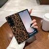 Luxury Fashion Business Sle Flush Leopard Leather Textured Phone Case For Samsung Galaxy Z Fold 7 6 5 4 3 5G Hard PC Back Cover