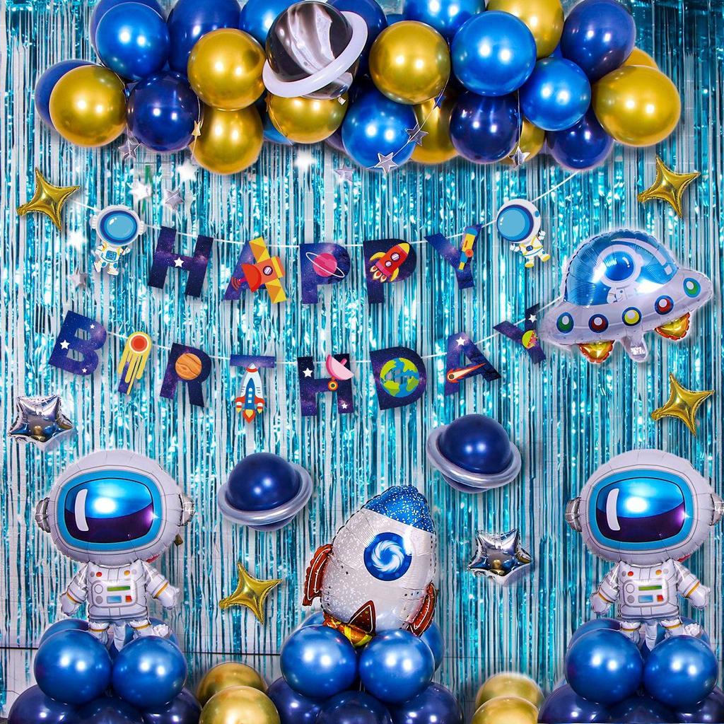 Astronaut Birthday Balloon Set – Kids' Party Decoration