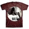 Bob Marley Smokin Circle T-Shirt Brown New