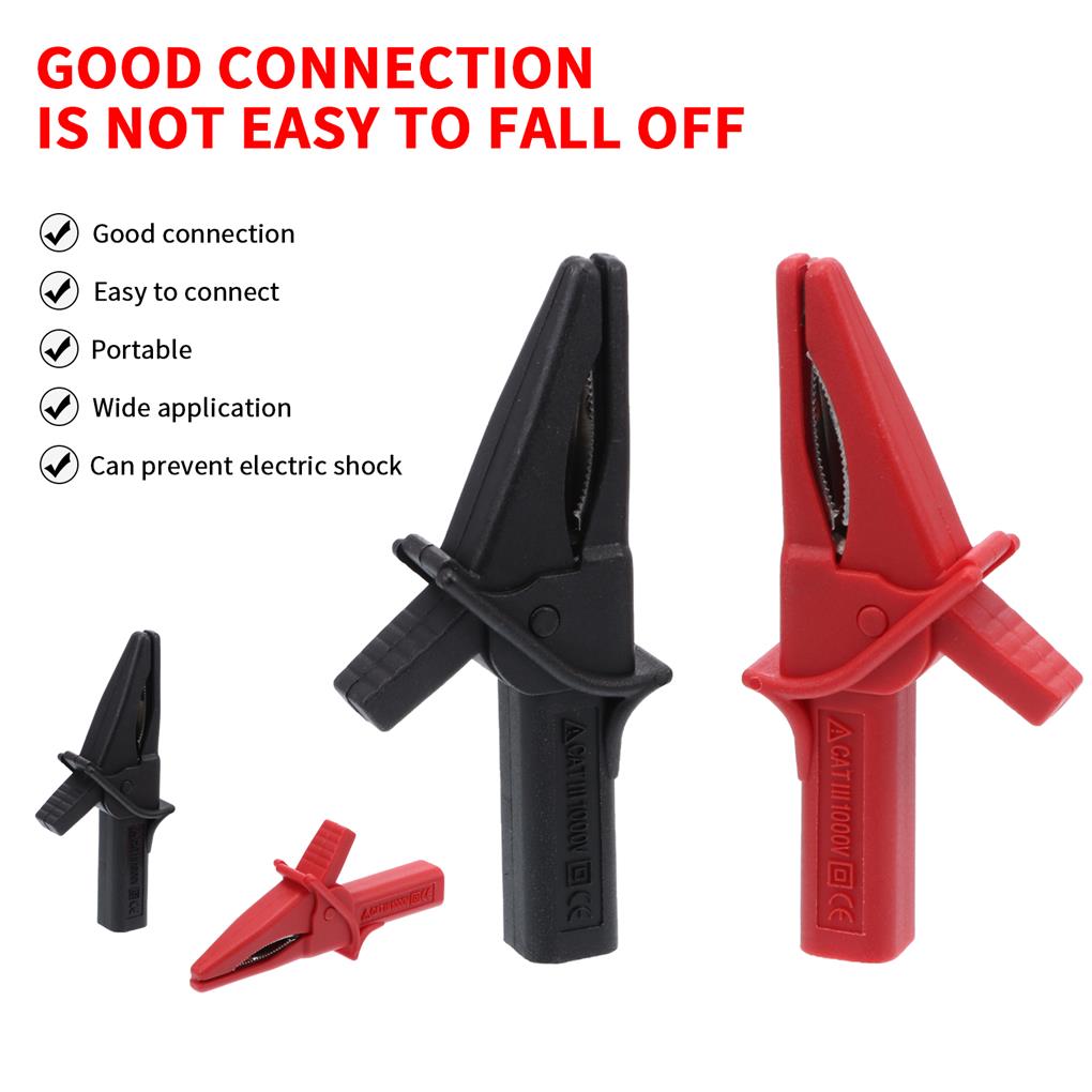HT18A Alligator Clip Universal Testing Lead Component Automotive Battery Test Clamp Set Electricity Detect Tool Accessories