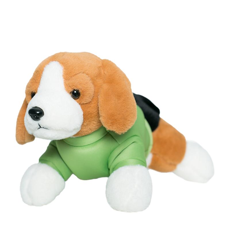 Simulation Dressing Beagles Dog Plush Toy Stuffed Lifelike Animals Beagles Hug Throw Pillow for Boy Birthday Gift Real Dog Touch