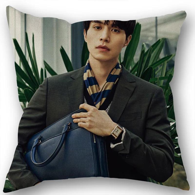 Nice Lee Dong Wook KPOP Pillowcase Cotton Linen Fabric Square Zipper Pillowcase New 45X45cm Wedding Decorative Pillow Cover 1210