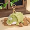 Snow Leopard Earphone Case & Plush Backpack Charm Set: Quirky Duck & Cute Cow Keychain