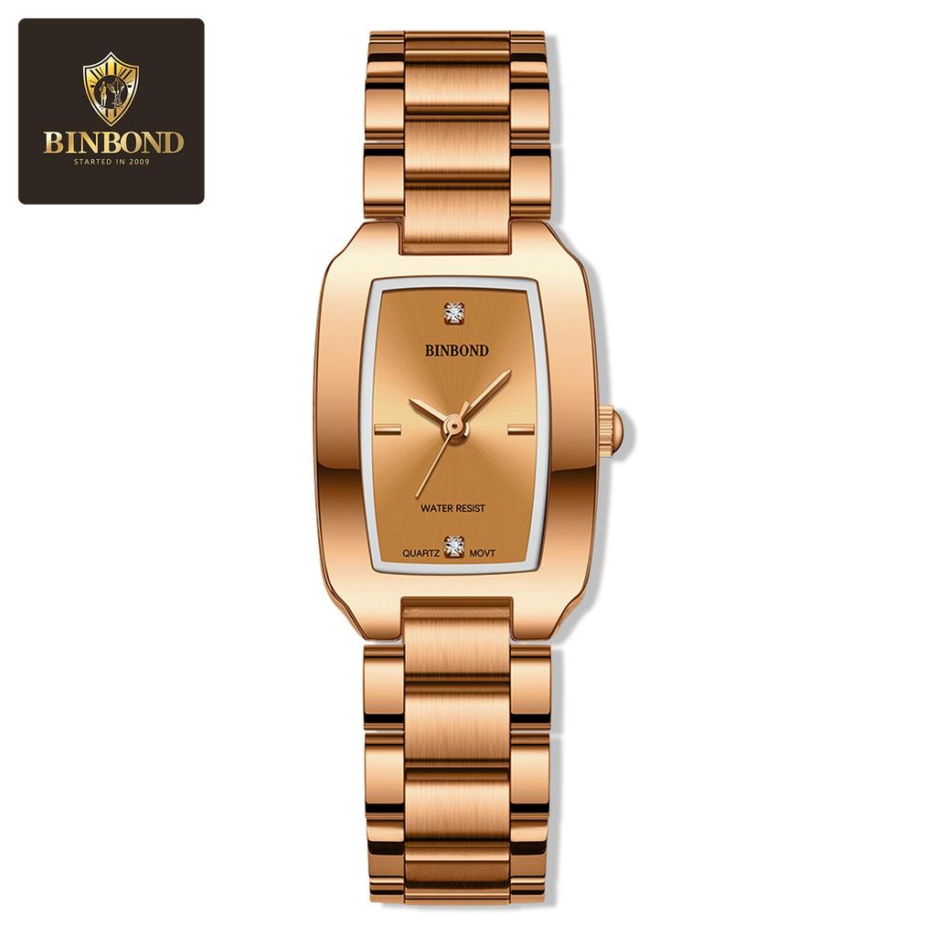 BINBOND Women's Fashion Waterproof Quartz Stainless Steel Watch