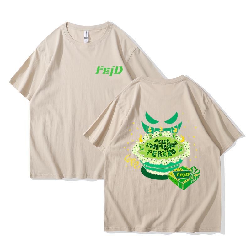 FELIZ CUMPLEANOS Ferxxo 2024 Tour T Shirt Women Men Feliz Feid T-Shirt Cotton Hip Hop Feid Nitro Jam Tour T Shirts Streetwear