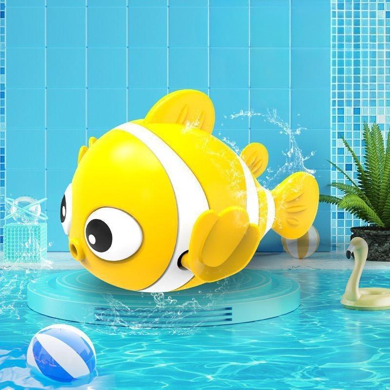 

1pc, Water Play Toy Clown Fish, Can Move,Run and Swing,Educational Toy, Clockwork String, Animal Swinging Fish Will Run on Chain