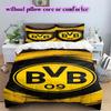 football Logo Pattern Bedding Quilt Set Quilt Cover Pillowcase Home Decoration Birthday Gift (1*duvet cover+ 2*pillowcase, without core)
