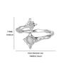 Hot-selling zir*****pen ring women's fashion simple wind moon butterfly diamond ring jewelry