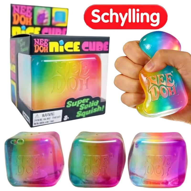 Bai Fen Bai Toys Schylling Needoh Rainbow Cube Squishy Fidget Toy Cubestress Relief And Fingertip Release Toy Sensory Stress Reliever Fidget Tool