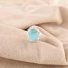 Blue Cat's Eye Stone Promise Full Eternity Wedding New Ring 925 Sterling Silver RR-28-37