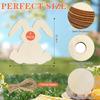 5 Pcs 11.6" Wooden Easter Ornaments to Paint Large Size Bunny Cutouts DIY Blank Unfinished Wood Discs Ornament Bunny Door Sign for Home Crafts