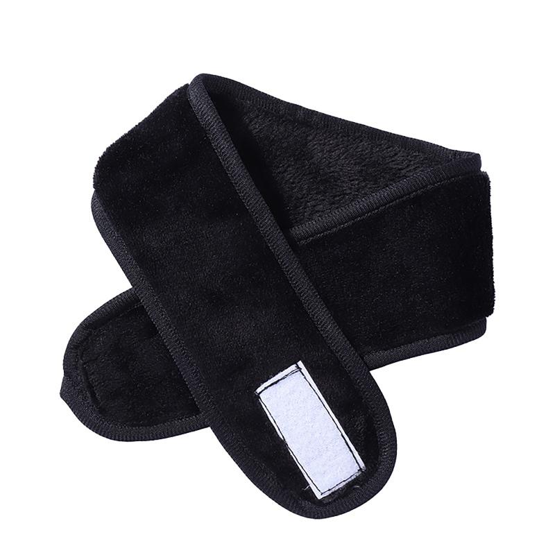 Flannel Headband Double Sided Stretchy Solid Color Head Wrap Hair Bands With Magic Stickers (9 X