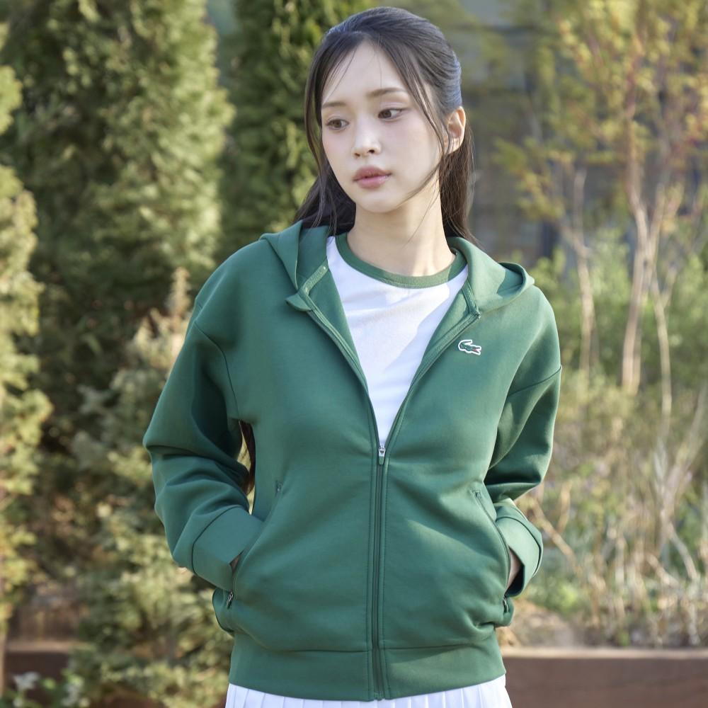 [lacoste] Женская тренировочная толстовка с капюшоном на молнии SF0167-56G132 36
