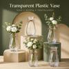 Hochwertige Vase aus Kunststoff im Diamantstil, transparente Vase, geeignet für Tischdekoration, Hochzeit, Zuhause, Tischdekoration