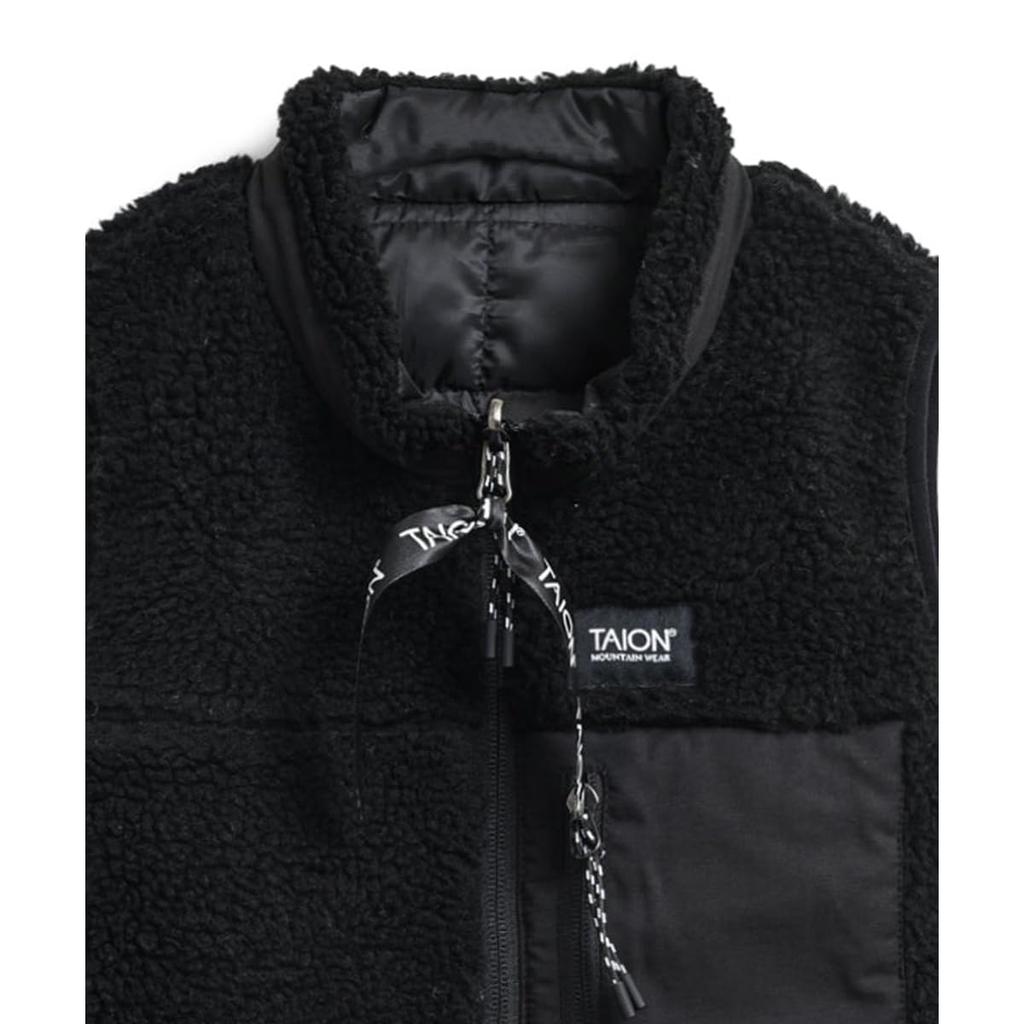 Taion KR102MB Daunenjacke Schwarz und Oliv für Kinder,