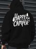 Men'S Hoodie for Happy Campers Featuring a Trendy Street Style Print On The Back. Ideal for Autumn And Winter, These Warm And Soft