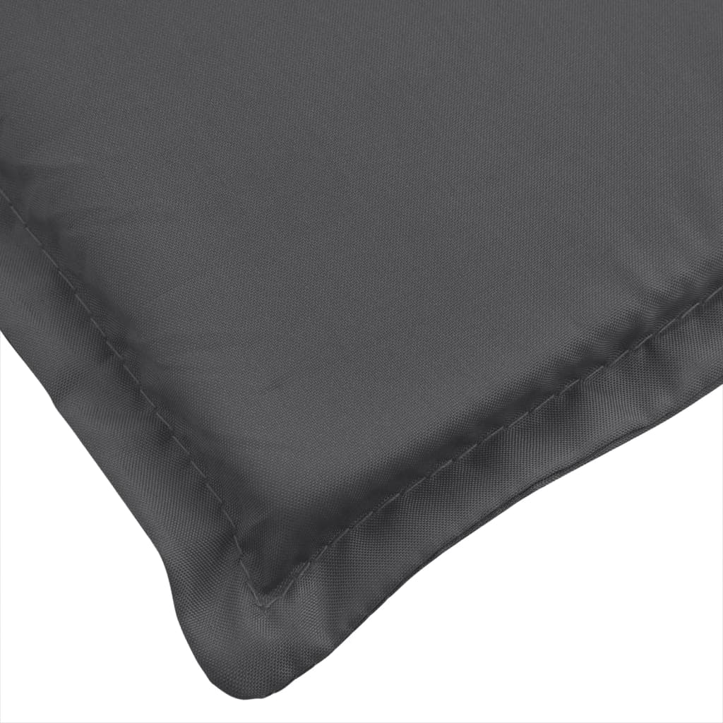 High Back Chair Cushions 2 Pcs. Melange Anthracite 120x50x4 Cm Fabric