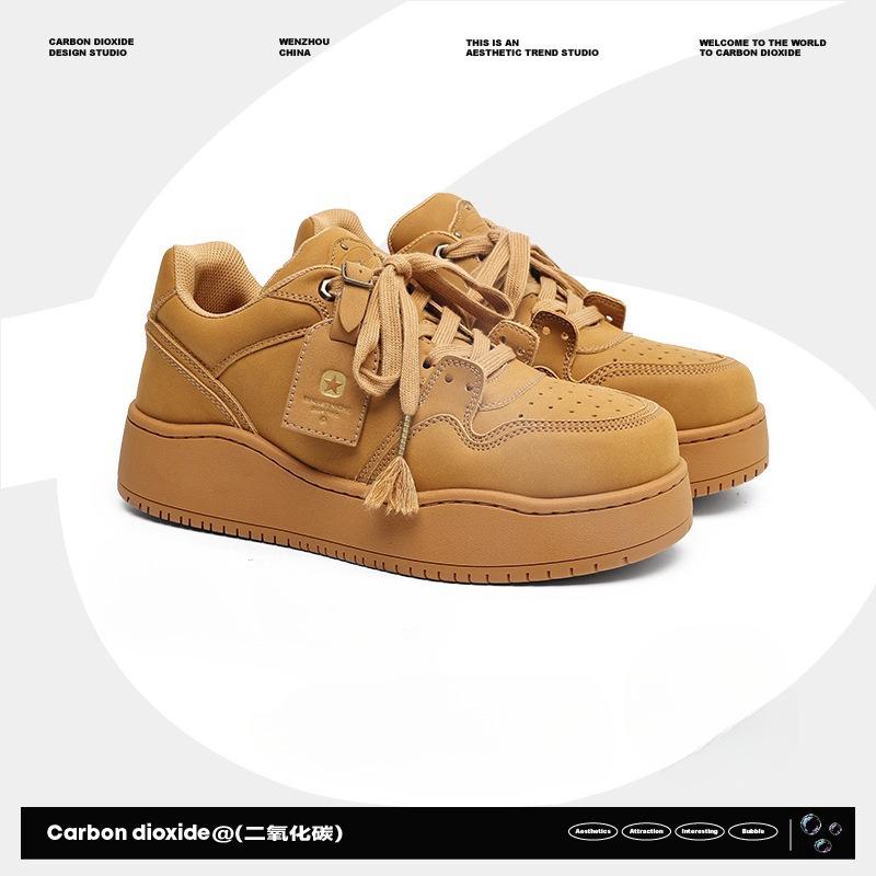 

Мода 2025 Новая Толстая Подошва Обувь Обувь Хлеб Серо-Коричневый Спортивный Повседневный Модная Обувь Модные Кроссовки Слипоны Удобная Обувь 35 хаки