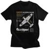 Vlastní tričko Spitfire Hawker Hurricane Bavlněné tričko Krátký rukáv Stíhačka 2. světová válka Pilot letadla Letadlo Letadlo Tričko