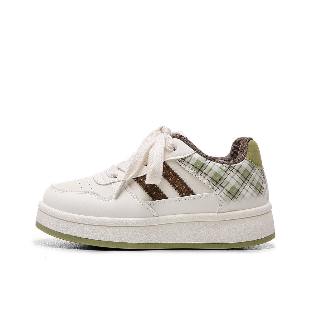 Neue dicke Sohle Damenschuhe vielseitig Studenten Campus Stil Brot Nische Board Schuhe