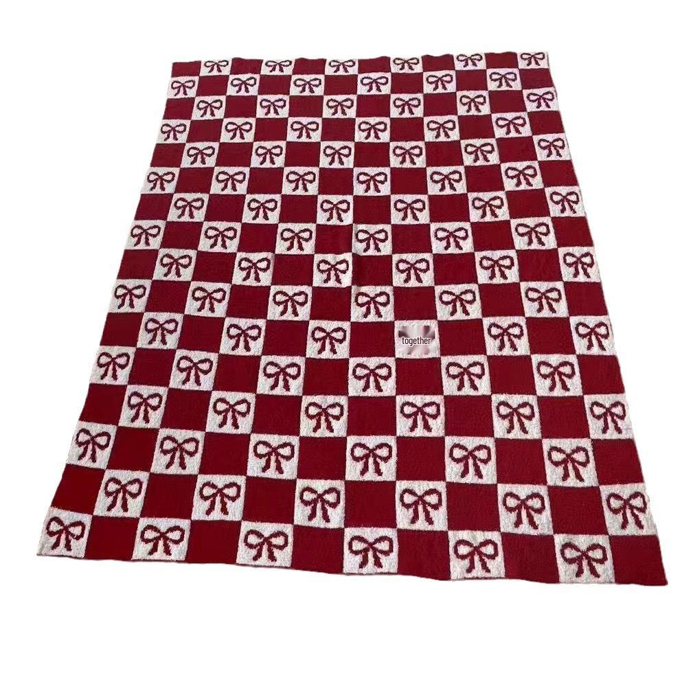 Custom Knit Half-Velvet Gingerbread Man Christmas Blanket - Non-Shedding Holiday Gift