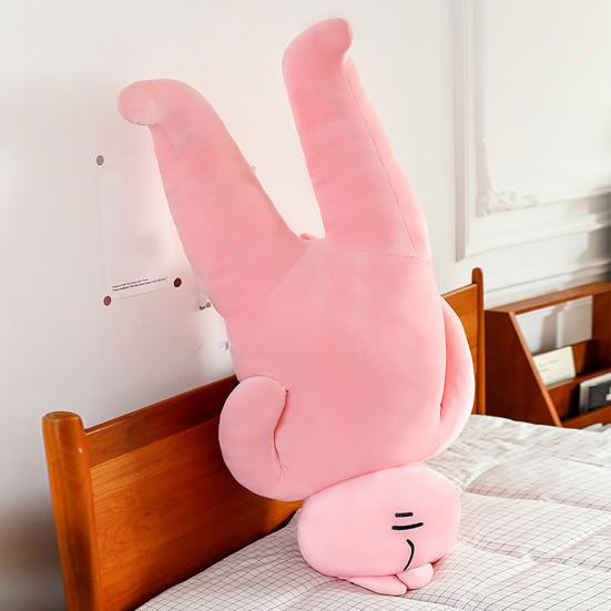 Regenbogen Hase Plüschtier Langohr Hase Körperkissen Weicher Hase Stofftiere Heimdeko Geschenk für Kinder