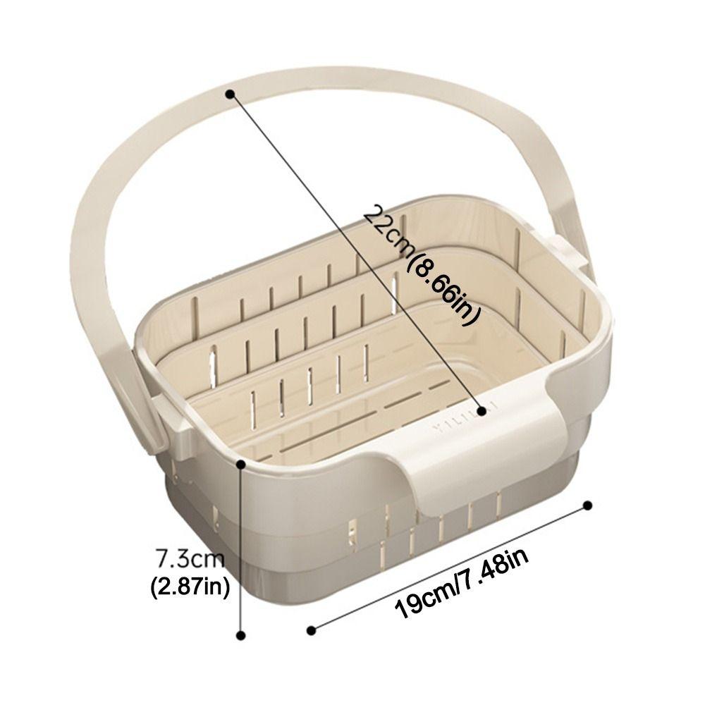 New Retractable Kitchen Drain Basket Rotating Design Quick Draining Fruit Washer Bowl Durable Fruit Vegetable Washer Kitchen Use