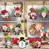 24pcs Christmas Dwarf Ornaments, Christmas Hanging Decoration, Christmas Tree Wood Decorations for Indoor Home, Christmas Wood Tag Xmas Party Supplies