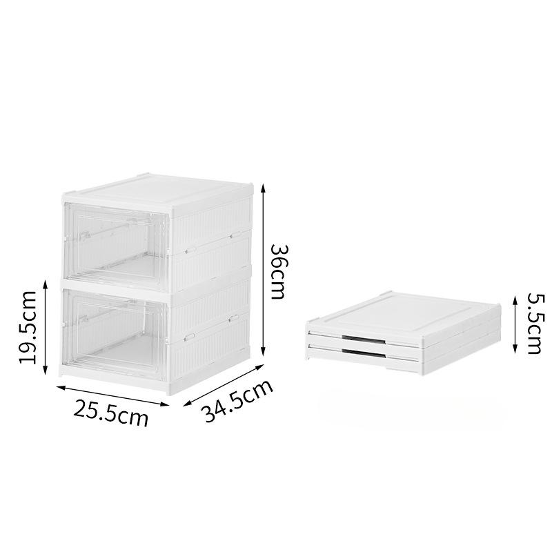 Foldable Shoe Box Dustproof Plastic Sneaker Shoe Storage Box Thickened Tackie Shoes Boxes Stackable Shoes Cabinet Home Organizer