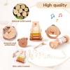 Children's Wooden Musical Instrument Set: 4-Piece Soothing Percussion Toys for Early Education