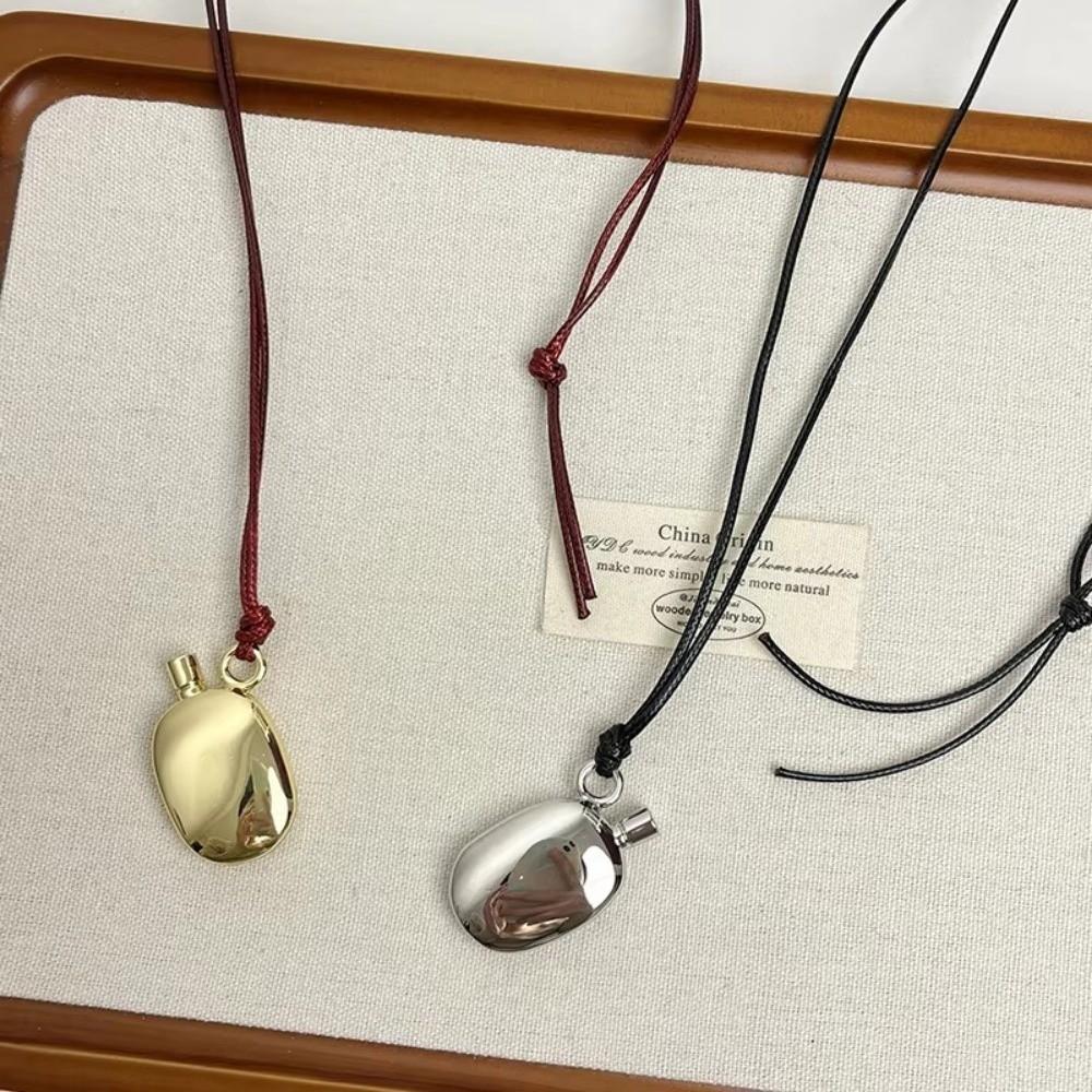 Metal Kettle Pendant Necklace Long Women Necklace New Sweater Chain  Jewelry Accessories