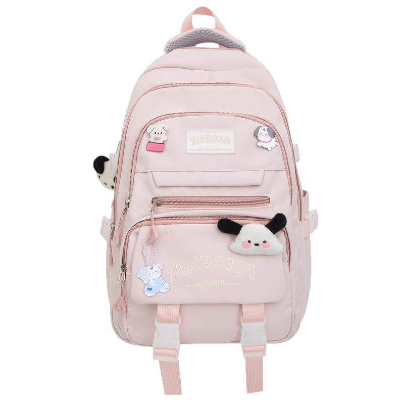 Schoolbag Daily Commute High Value Large Capacity Backpack Fashion Trend Junior High School College Student Schoolbag Simple Backpack