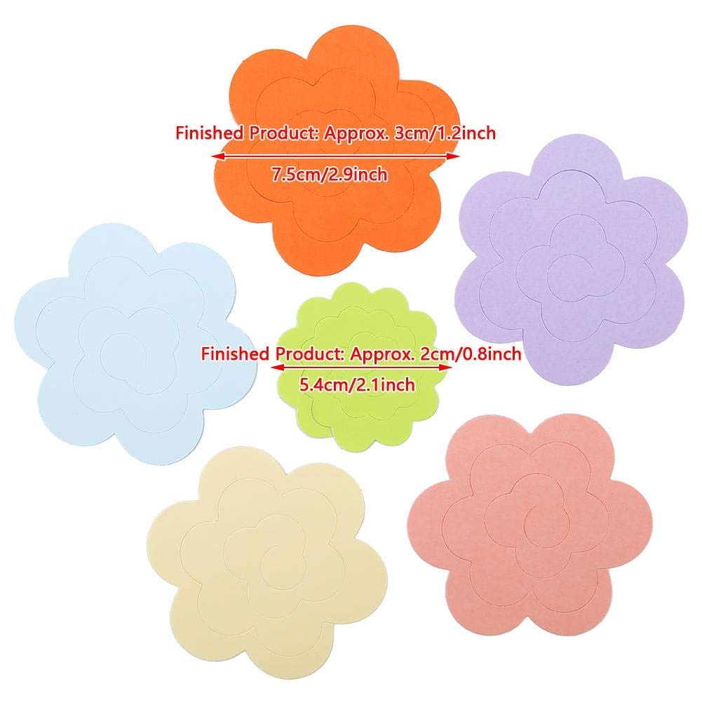 Quilling 20 Flower DIY Quilling Birthday Hobby Paper, Sheets, Design, Origami, Strips, Beginner, Kids, Gift,