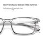 Unisex TR90 Ultralight Square Full Frame Eyeglasses for Myopia or Plano