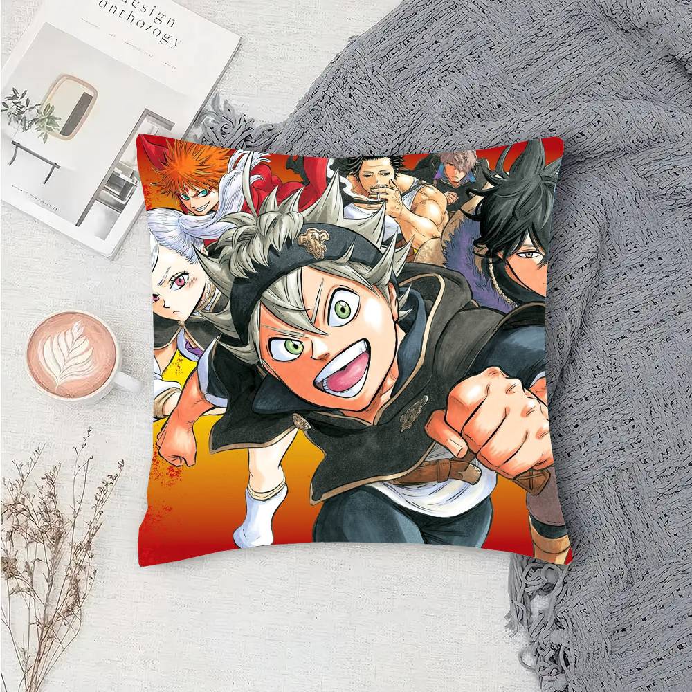 Animation BBlack Clover Pillow Case Fashion Square Pillowcase Bedroom Sofa Room Ins Decoration Leisure