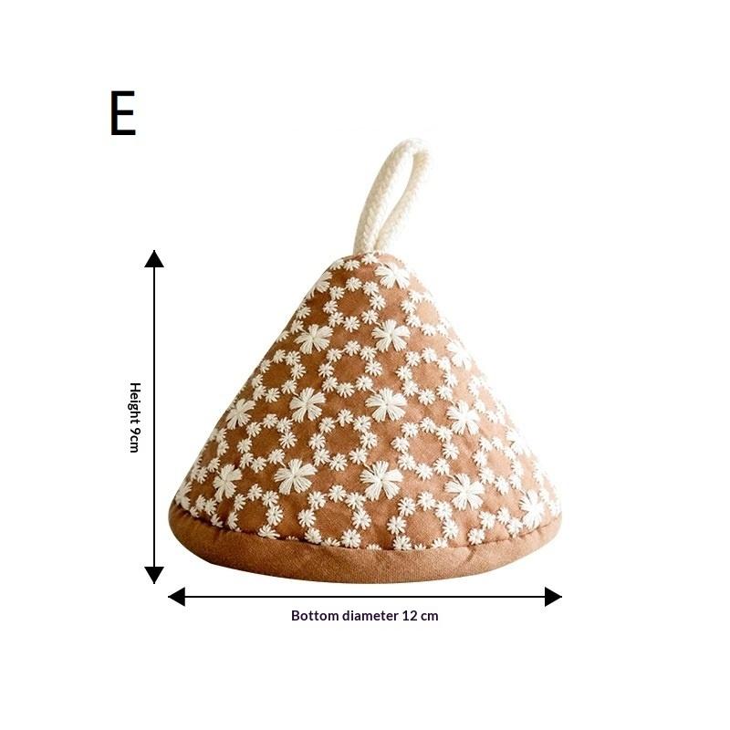 Mini Triangle Microwave Oven Glove High Temperature Resistant Thick Cotton Pot Cloth Cover for Baking Cooking Hot Pot Transfer