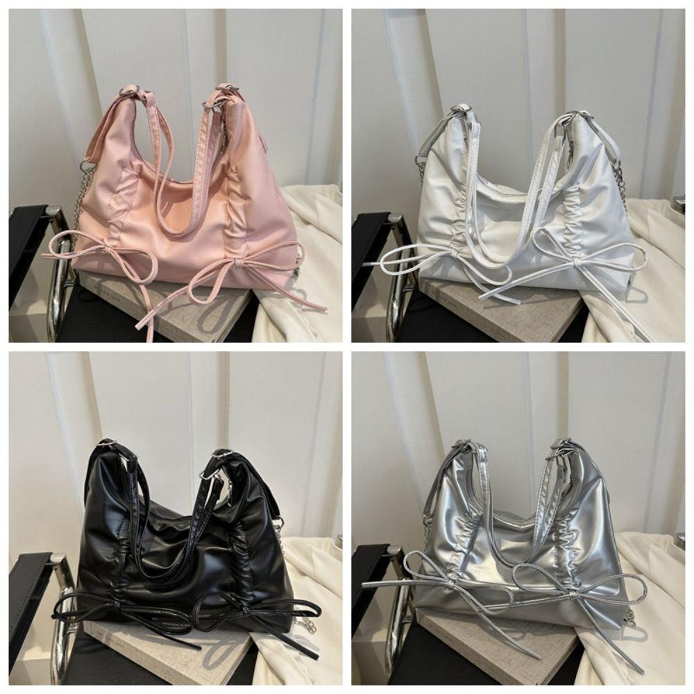 Zipper Bowknot Shoulder Bag Handbag Girl Crossbody Bag Elegant Bow Tote Bag  Ladies/Girls