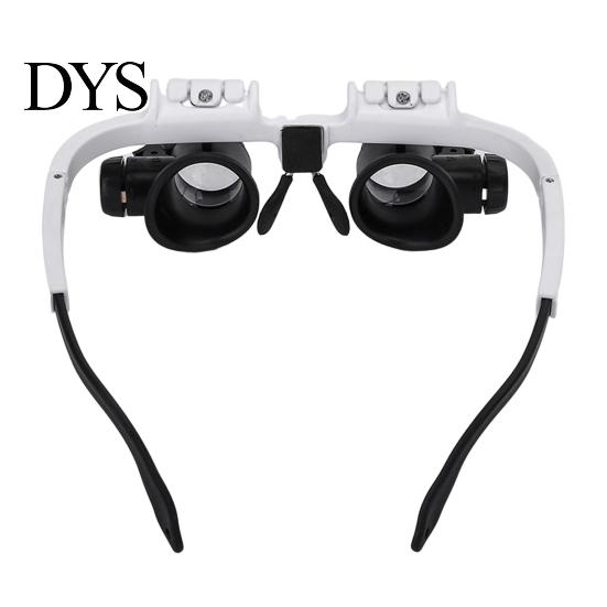 Magnifying Glass 1 Set Head Mount Magnifier 2 LED Lights Adjustable Loupe Dimmable 8/15/23 Times Circuit Board Headband Home Supply Head-mounted