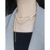 Korean INS Luxury Design Pearl Necklace: Versatile Sterling Silver S925 DIY Clavicle Chain for Women